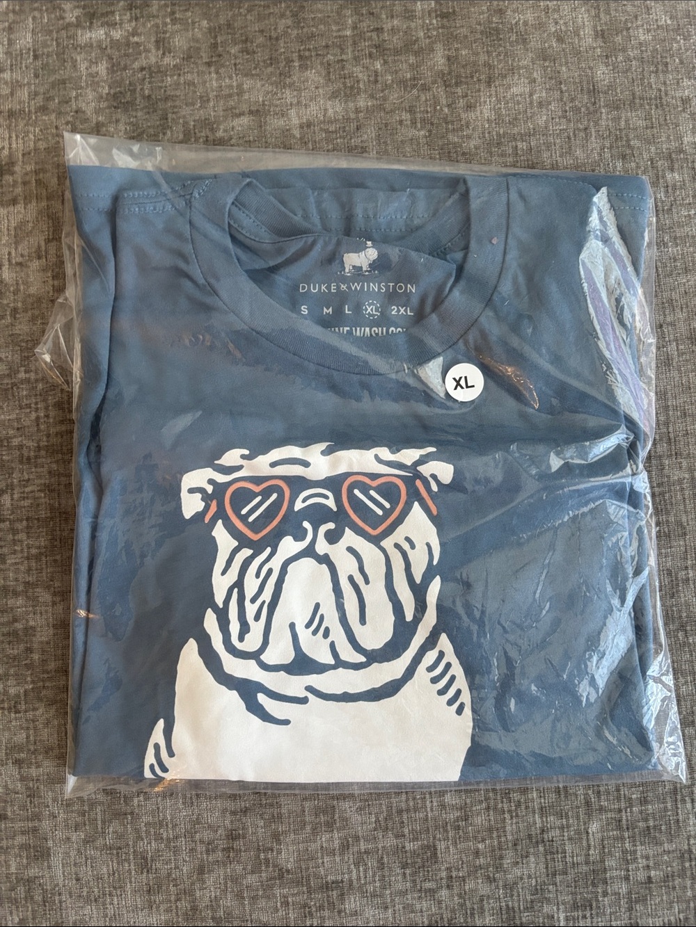 Kids Navy Bulldog Graphic T-Shirt